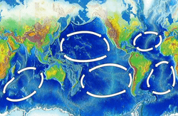 mapa corrientes oceánicas
