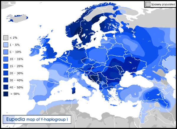 mapa europa haplogrupo I