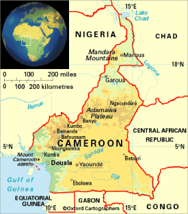 mapa camerún