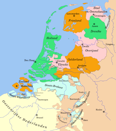 mapa de holanda