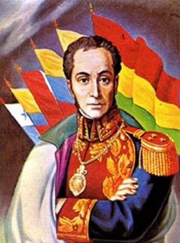 Simón Bolivar, presentado como el padre de sudamérica