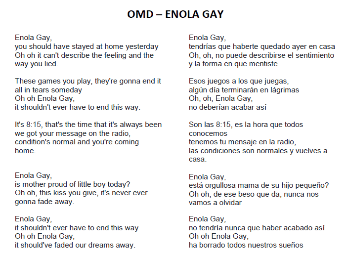 Enola Gay OMD