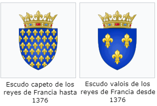 Escudo capeto y escudo valois