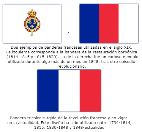 Banderas francesas siglo XIX