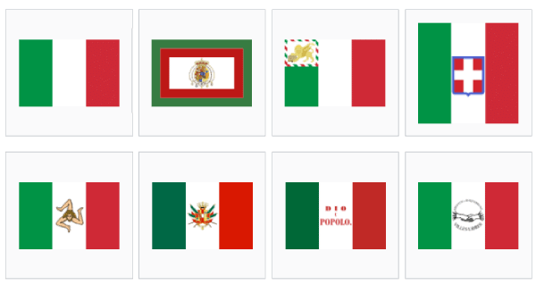 Banderas italianas previas al risorgimento