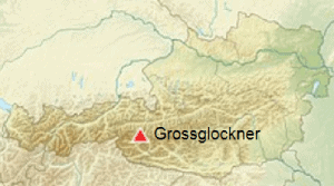 Mapa grossglockner Austria
