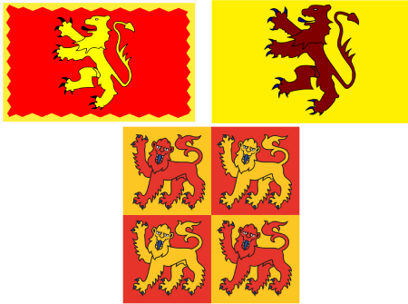 imagenes banderas reinos medievales galeses: Powys, Deheubart, Gwynned